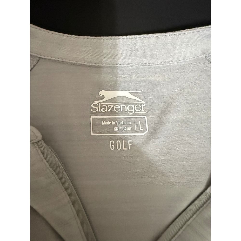 Slazenger Golf Womens Large Gray Quarter Zip Short Sleeve Performance Shirt L - Picture 4 of 5